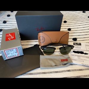 Ray Ban Clubmaster Ebony Artista Unisex Sunglass
